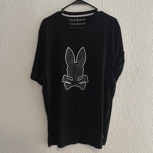 Psycho Bunny Black T-Shirt with Bunny Skull Logo
